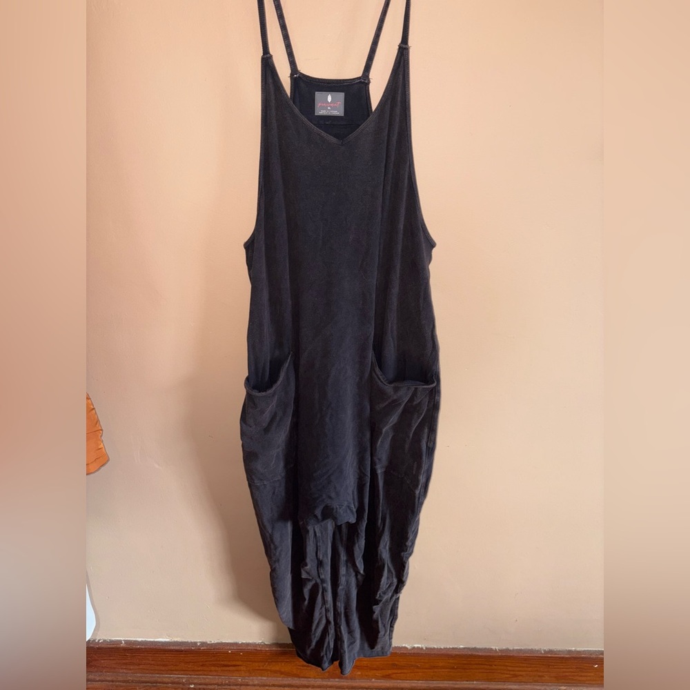 Free People Hot Shot Onesie size XL Black